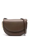Stella Mccartney Frayme Chain-detailed Crossbody Bag In Brown