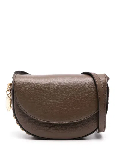 Stella Mccartney Frayme Chain-detailed Crossbody Bag In Brown