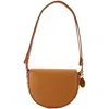 Stella Mccartney Frayme Small Flap Shoulder Bag In Brown