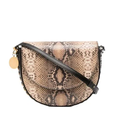 Stella Mccartney Frayme Foldover-top Shoulder Bag In Nude
