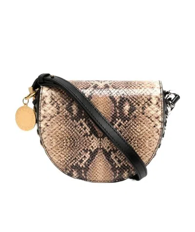 Stella Mccartney Frayme Foldover-top Shoulder Bag In Nude
