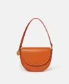 Stella Mccartney Frayme Medium Flap Shoulder Bag In Flamingo