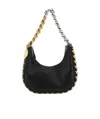 Stella Mccartney Mini Frayme Zipped Shoulder Bag In Black
