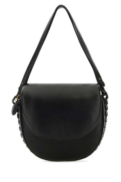 Stella Mccartney Frayme Padded Medium Shoulder Bag In Black