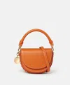 Stella Mccartney Frayme Double Flap Shoulder Bag In Flamingo