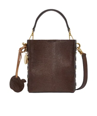 STELLA MCCARTNEY FRAYME SCALE EMBOSSED BUCKET BAG