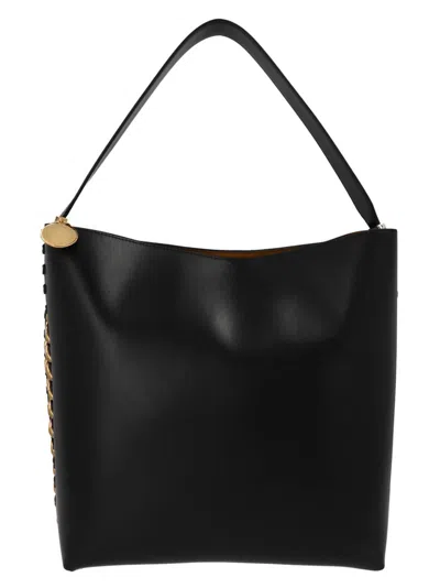 Stella Mccartney Frayme Shopping Bag In Nero