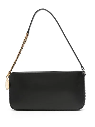 Stella Mccartney Black Frayme Baguette Shoulder Bag In 1000 Black