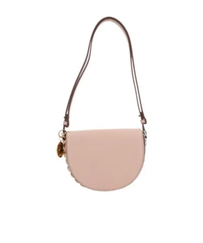 Stella Mccartney Frayme Shoulder Bag In Nude