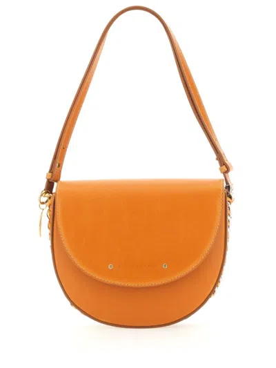 Stella Mccartney Frayme Shoulder Bag In Orange