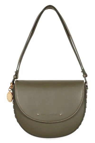 Stella Mccartney Frayme Vegan Leather Shoulder Bag In Green