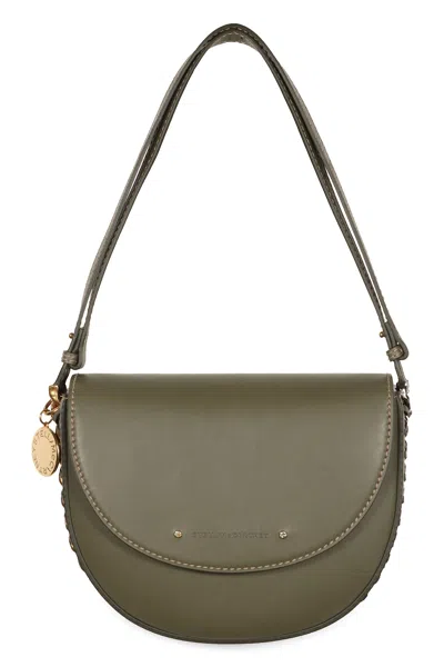 Stella Mccartney Frayme Vegan Leather Shoulder Bag In Green