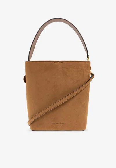 Stella Mccartney Frayme Whipstitch Crossbody Bag In Brown