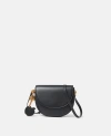 Stella Mccartney Frayme Whipstitch Shoulder Bag In Midnight Black