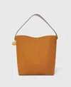 Stella Mccartney Frayme Whipstitch Tote Bag In Brandy