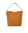 Stella Mccartney Frayme Whipstitch Tote Bag In Brown