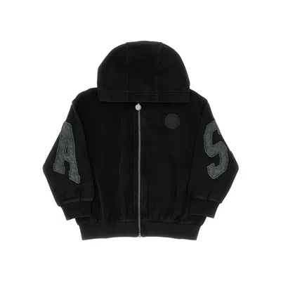 Stella Mccartney French Terry Sweatshirt With Logo Embroidery Kids In Black