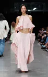 Stella Mccartney Frill-detailed Silk Top In Pink