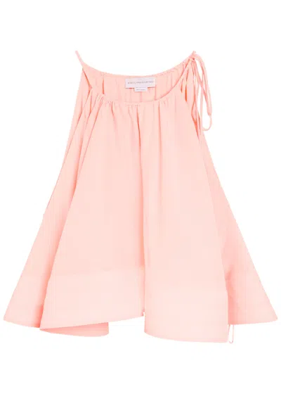 Stella Mccartney Womens Ballet Pink Halter-neck Frilled Silk Top