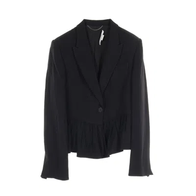 Stella Mccartney Frill Tailored Jacket Rayon In Black