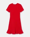 Stella Mccartney Iconic Midi Dress With Flounce Hem In Lipstick Red