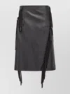 Stella Mccartney Fringed Alter Mat Skirt In Black