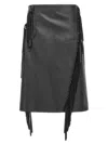 Stella Mccartney Fringed Alter Mat Skirt In Black