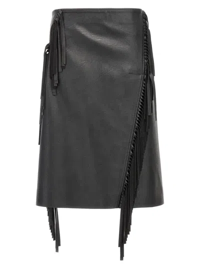 STELLA MCCARTNEY FRINGED ALTER MAT SKIRT WITH SIDE CLOSURE