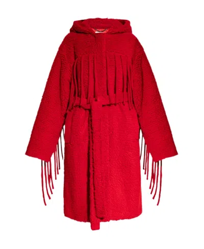 STELLA MCCARTNEY STELLA MCCARTNEY FRINGED BELTED MID-LENGTH COAT