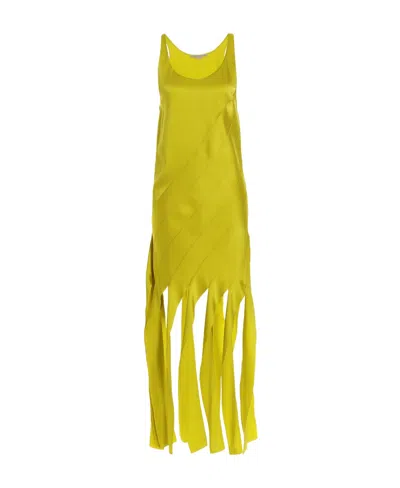 STELLA MCCARTNEY STELLA MCCARTNEY FRINGED HEM SLEEVELESS DRESS