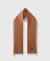 Stella Mccartney Fringed Logo Scarf In Camel