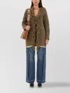 Stella Mccartney Stella Mc Cartney Multicoloured Cardigan With Fringes In Green