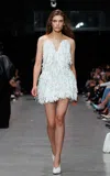 Stella Mccartney Fringed Sequin Mini Dress In White