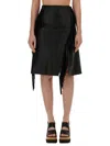 Stella Mccartney Fringed Skirt In Black