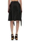 Stella Mccartney Reverse Asymmetric High Waist Skirt In Blue
