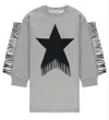 Stella Mccartney Kids Fringed Sweatshirt In Grigio
