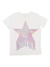 Stella Mccartney Fringed Star T-shirt In Bianco