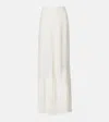Stella Mccartney Womens Cream Iconic Pressed-creases Straight-leg High-rise Stretch-wool Trousers In White