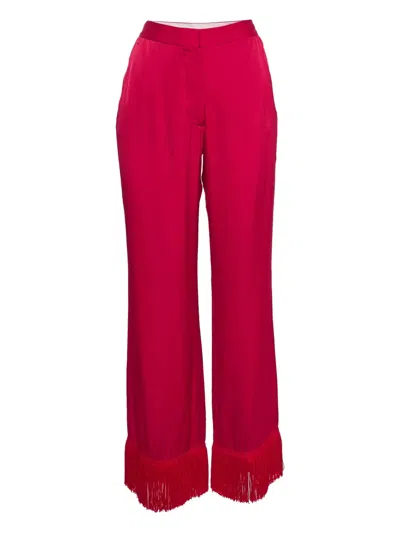 Pre-owned Stella Mccartney Fringe-hem Trousers In Pink
