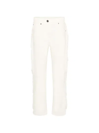 Stella Mccartney Fringe-trim Jeans In White