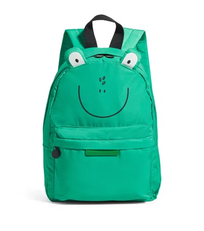 Stella Mccartney Kids' Frog Face Backpack In Green
