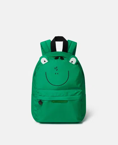 Stella Mccartney Frog Graphic Backpack In Green