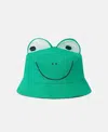 Stella Mccartney Frog Graphic Bucket Hat In Green