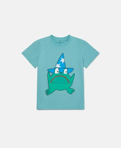 Stella Mccartney Frog Graphic Crewneck T-shirt In Blue