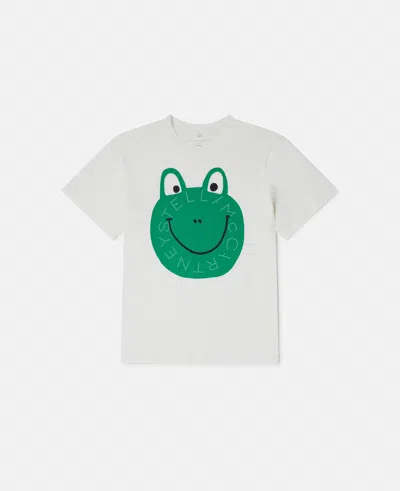 Stella Mccartney Frog Graphic Crewneck T-shirt In White/green