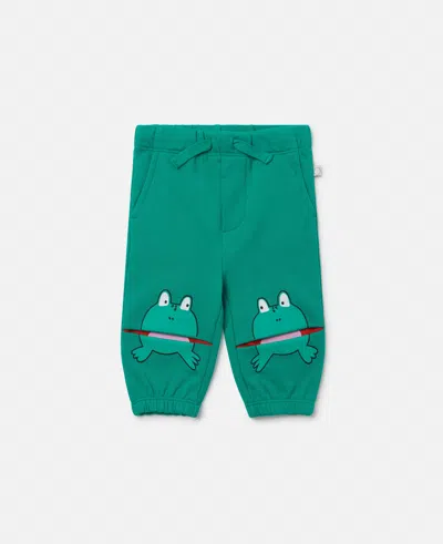 Stella Mccartney Frog Graphic Joggers In Green