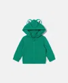 Stella Mccartney Frog Graphic Zip Hoodie In Green