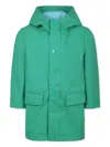 Stella Mccartney Frog Hooded Coat In Green