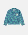 Stella Mccartney Frog Print Denim Jacket In Blue