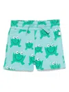 Stella Mccartney Frog-print Shorts In 蓝色